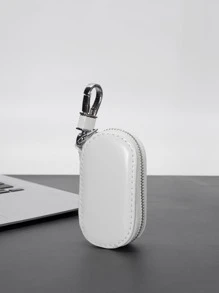 Mini Business Key Holder, Waterproof PU Leather Zipper Key Pouch, Lightweight & Minimalist Key Bag For Daily Use, Gift For Father & Men - View 5