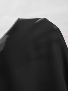 SHEIN Essnce Elastic Waist Ruffle Hem Skirt - Black - View 6