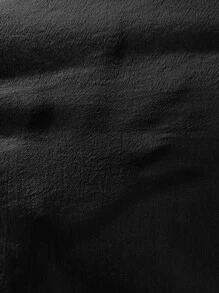 SHEIN PETITE Solid Shirred Frill Trim Layered Skirt - Black - View 6