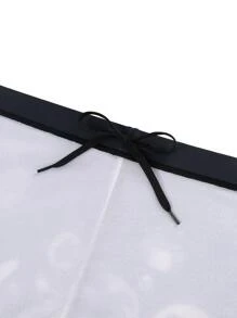 Men Cartoon Graphic Square Leg Swim Trunks - Multicolor - View 3