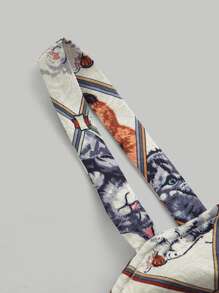 SHEIN MOD Patchwork Print Cami Dress - Multicolor - View 5