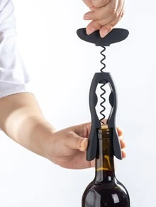 5入組素色紅酒瓶開瓶器 - 黑色 - 查看 2