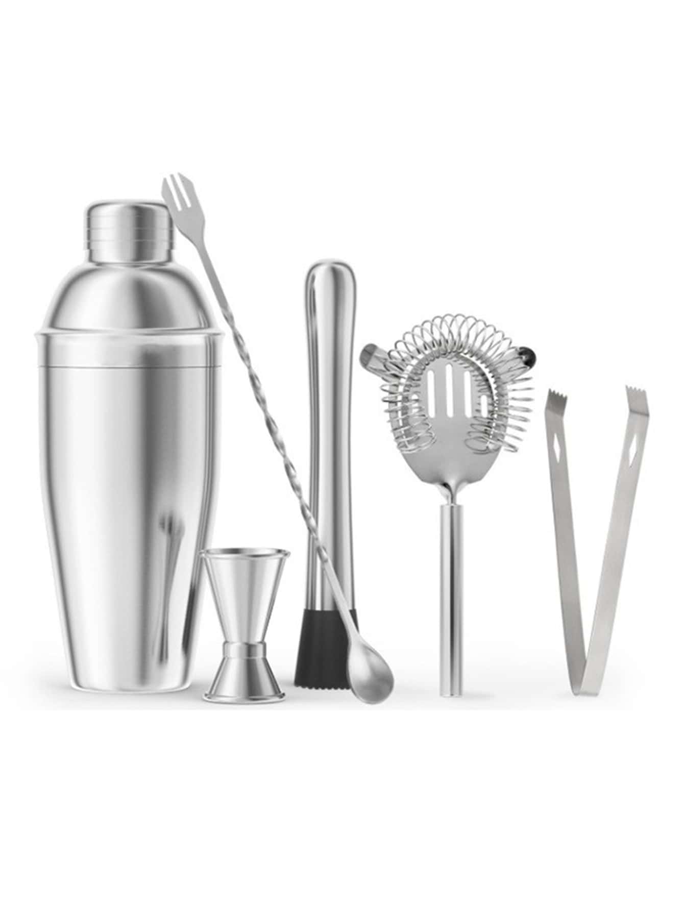 6入組不銹鋼雞尾酒調酒器套裝 - 彩色 - 查看 1