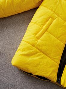 SHEIN Tween 男童贴花连帽棉服