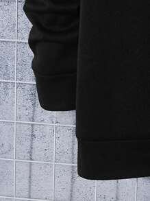 Manfinity RebelGame Áo hoodie dài tay thường ngày họa tiết gấu Relaxed-Fit dành cho nam - màu đen - Xem 4