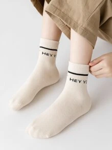 5pairs Toddler Kids Cartoon Graphic Crew Socks - Multicolor - View 3