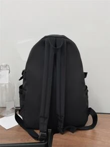 多功能經典款女士大容量背包 - 黑色 - 查看 7