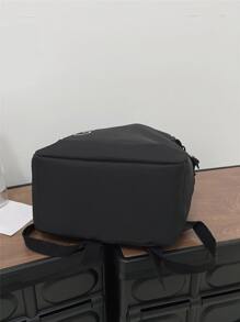 多功能經典款女士大容量背包 - 黑色 - 查看 3