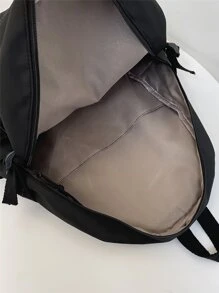 多功能經典款女士大容量背包 - 黑色 - 查看 4