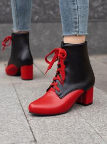 Khối màu Thời trang Của phụ nữ Giày ống Với - Nhiều màu - Xem 2