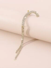 1 pieza Arete con diseño de diamante de imitación - Amarillo Oro - Ver 2