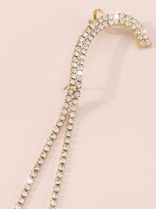 1 pieza Arete con diseño de diamante de imitación - Amarillo Oro - Ver 4