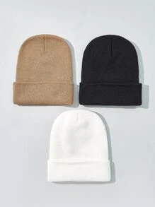 Hatastic 1/3件装女士冬季针织帽，简约保暖，适合作为秋冬季圣诞节礼物 - 彩色 - 查看 8