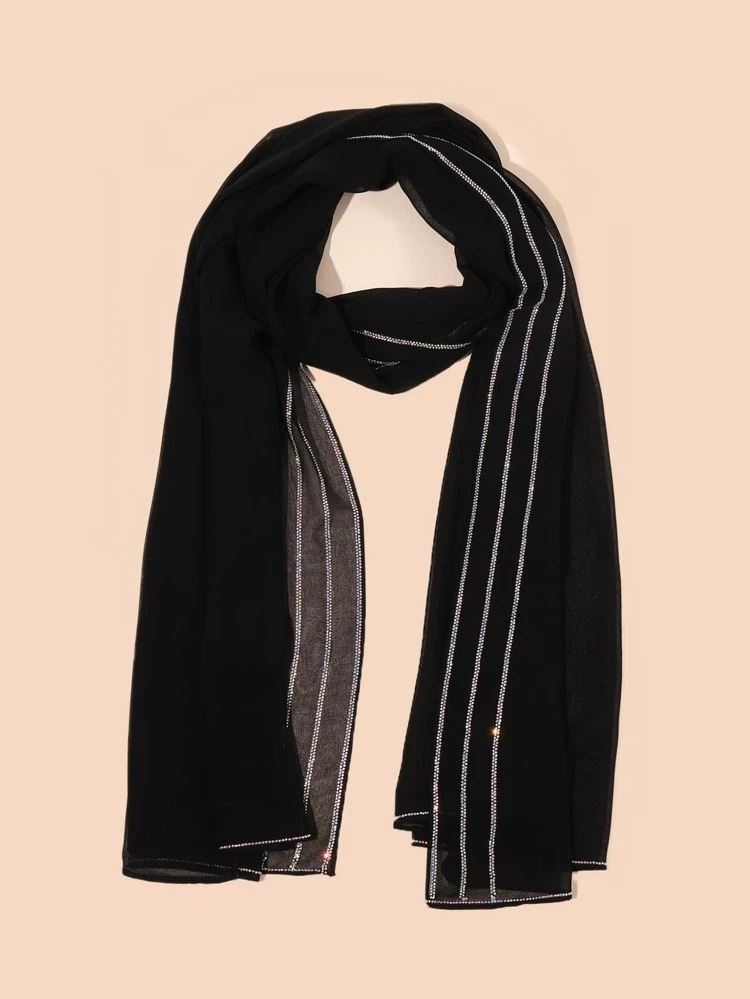 Party 1pc Women Rhinestone Decor Fashionable Scarf For Daily Decoration Accessories Women Valentine's Day Valentines