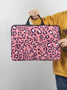 14 Inch Leopard Print Laptop Bag - Multicolor - View 2