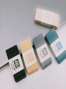 1入組極簡風格隨機橡皮 - 彩色 - 查看 1