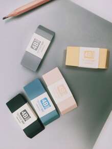 1入組極簡風格隨機橡皮 - 彩色 - 查看 3