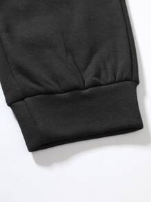 Manfinity Homme 男士字母圖案撞色套頭衫和腰部抽繩衛褲 - 彩色 - 查看 3