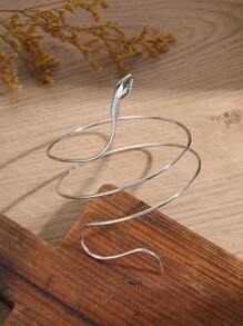 蛇設計臂環 - 銀色 - 查看 4