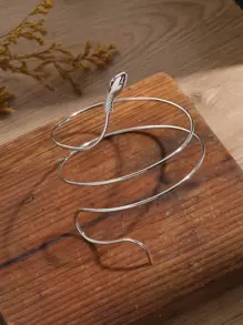 蛇設計臂環 - 銀色 - 查看 5