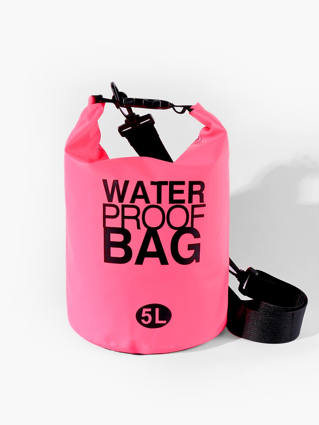 Bolsa de buceo impermeable con estampado de letra - Rosa - Ver 1