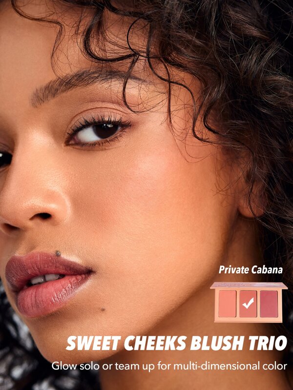 SHEGLAM Sweet Cheeks Blush TrioPrivate Cabana 3Clolor Powder Blush