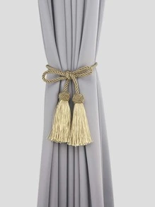 1 pieza/2 piezas de abrazadera de cortina con borlas trenzadas - Dorado - Ver 6