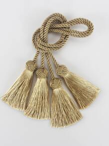 1 pieza/2 piezas de abrazadera de cortina con borlas trenzadas - Dorado - Ver 5