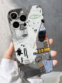 Funda de teléfono con patrón abstracto compatible con iPhone 15/15 Plus/15 Pro/15 Pro Max - Multicolor - Ver 1