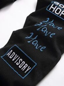 Manfinity LEGND Men Cartoon & Letter Graphic Jeans - Black - View 7