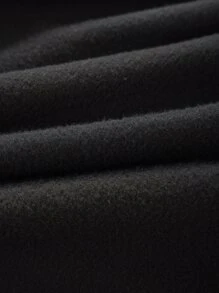 INAWLY Letter Graphic Drawstring Waist Thermal Lined Joggers - Black - View 7