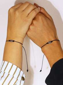 ATLVXJL Vòng tay trang trí bằng hạt PU thời trang và phổ biến cho nam giới 2 chiếc Vòng tay trang trí hạt phát sáng trong bóng tối để làm quà tặng trang sức và cho vẻ ngoài sành điệu - Nhiều màu - Xem 6