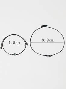 ATLVXJL Vòng tay trang trí bằng hạt PU thời trang và phổ biến cho nam giới 2 chiếc Vòng tay trang trí hạt phát sáng trong bóng tối để làm quà tặng trang sức và cho vẻ ngoài sành điệu - Nhiều màu - Xem 7