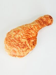 1pc Fried Chicken Leg Design Pet Sound Toy - Multicolor - View 2