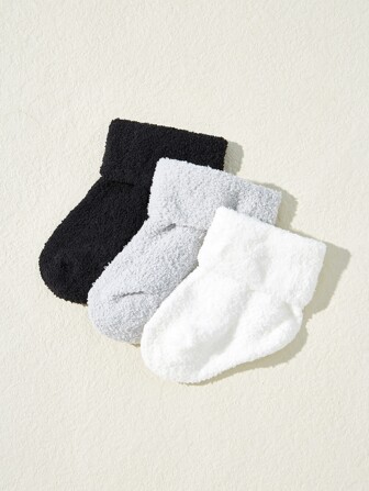 3雙嬰兒素色襪子