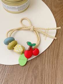 4pcs Fruit Decor Hair Tie - Multicolor - View 3
