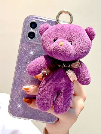 金屬亮絲手機殼帶手繩支架