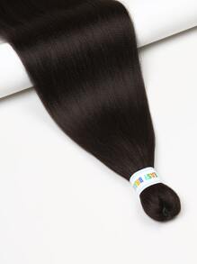 Long Straight Synthetic Hair Extension - Coffee Brown - View 4