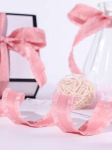 Ruy băng phụ kiện tóc tự làm 2,5cm X 4,5m/cuộn có nơ trang trí - Hồng - Xem 3