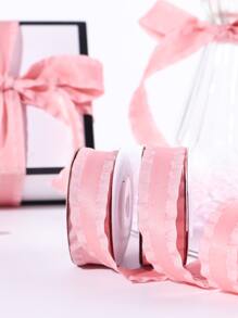 Ruy băng phụ kiện tóc tự làm 2,5cm X 4,5m/cuộn có nơ trang trí - Hồng - Xem 4