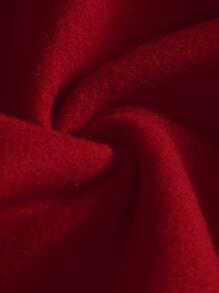 Aesthetic Post--Men Letter Graphic Drop Shoulder Varsity Jacket Without Hoodie - Burgundy - View 3