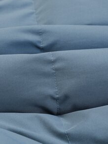 Manfinity Homme 1 pieza Abrigo acolchado con capucha de ajuste holgado con cordón para hombre