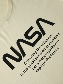 Manfinity Men Slogan Graphic Tee - Khaki - View 4