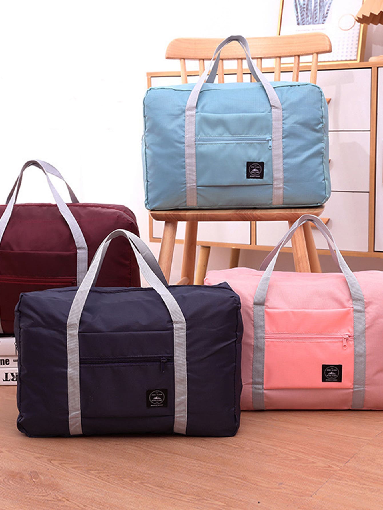 1pc/2pcs Foldable Travel Bag, Multi-Functional Clothes Storage Pouch, Travel Organizer Bag, Portable Carry-On Luggage, Suitable For Business Trip, Travel, Outdoor, Accommodation - Multicolor - View 1