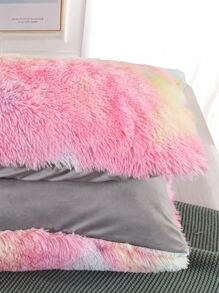 1pair Tie Dye Plush Pillowcase Without Filler - Multicolor - View 4