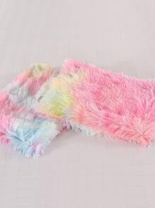 1pair Tie Dye Plush Pillowcase Without Filler - Multicolor - View 7