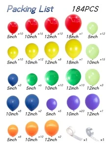 184 chiếc Vòng hoa Màu sắc Cầu vồng - Nhiều màu - Xem 4