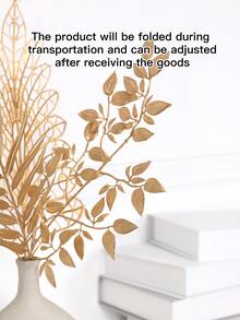 3pcs Christmas Artificial Leaf - Gold - View 7