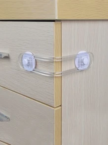 1 件防夹透明锁，透明自粘式婴儿锁，适用于家庭