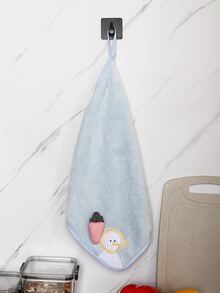 Duck Embroidered Carrot Decor Washcloth - Multicolor - View 1